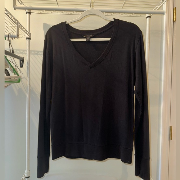 Athlete black V neck long sleeve - Picture 1 of 6